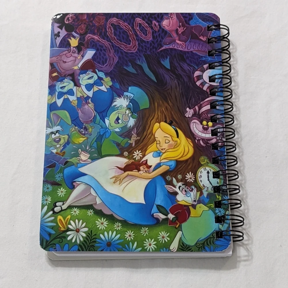 Alice in Wonderland Small Spiral Notebook, NEW